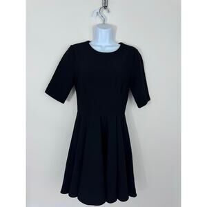 Greylin Black Fit & Flare Short Sleeve Dress Size Small